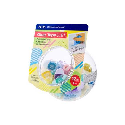PLUS JAPAN Mini-Kleberoller "LE", 6,0 mm x 12 m, im Glas