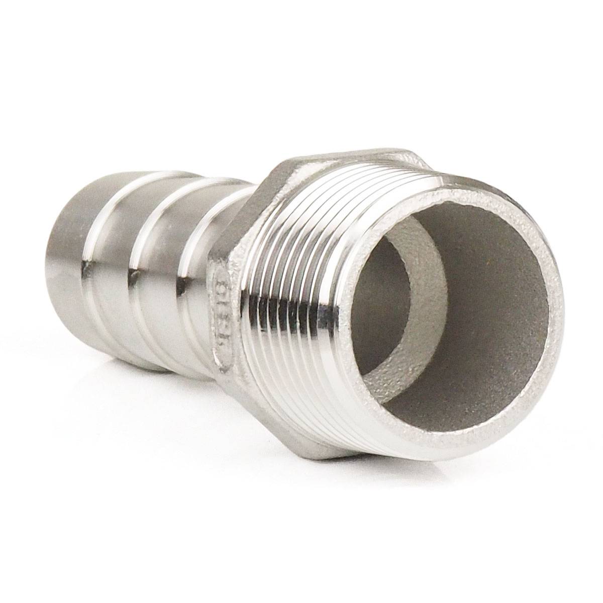 Edelstahlschlauchtülle mit Außengewinde 3/4" x 20 mm