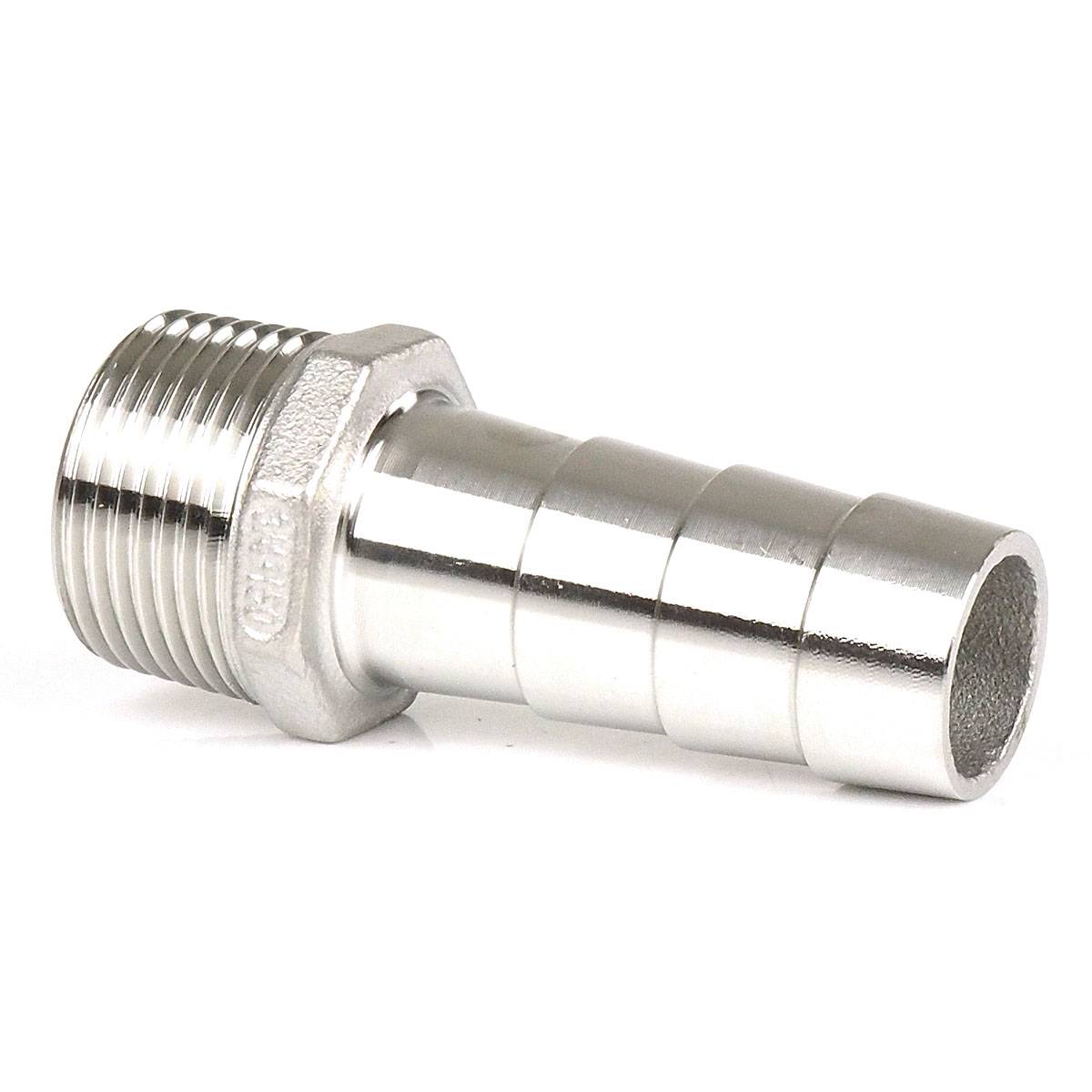 Edelstahlschlauchtülle mit Außengewinde 3/4" x 20 mm