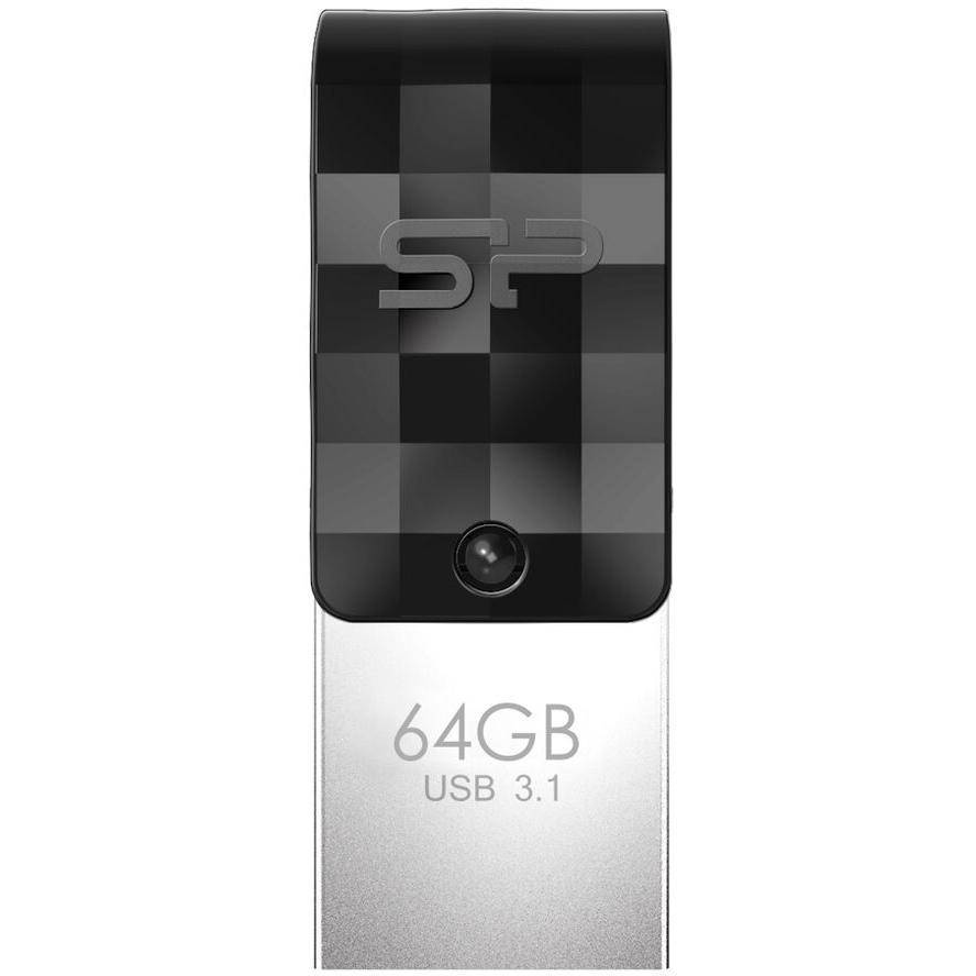 Silicon Power USB-Stick 64GB USB3.2 + Typ C C31 Black Eingabe / Ausgabe