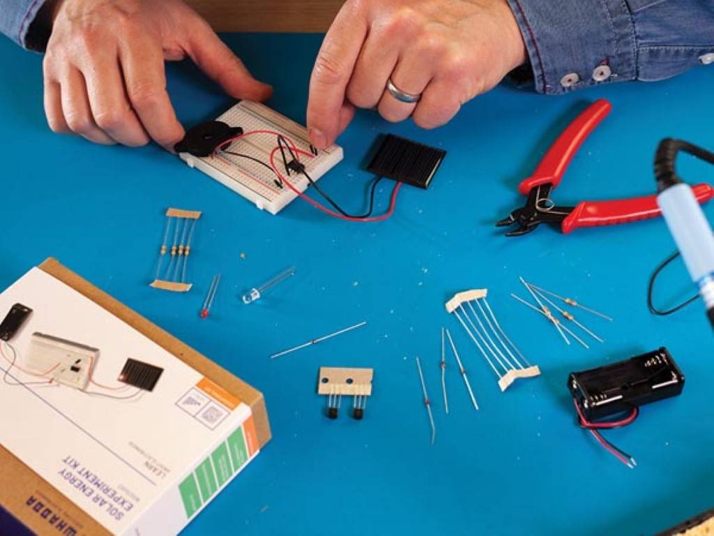 Lernpaket, Experimentierkasten, Einsteigerset, kein Löten erforderlich, Steckplatine, Solarenergie