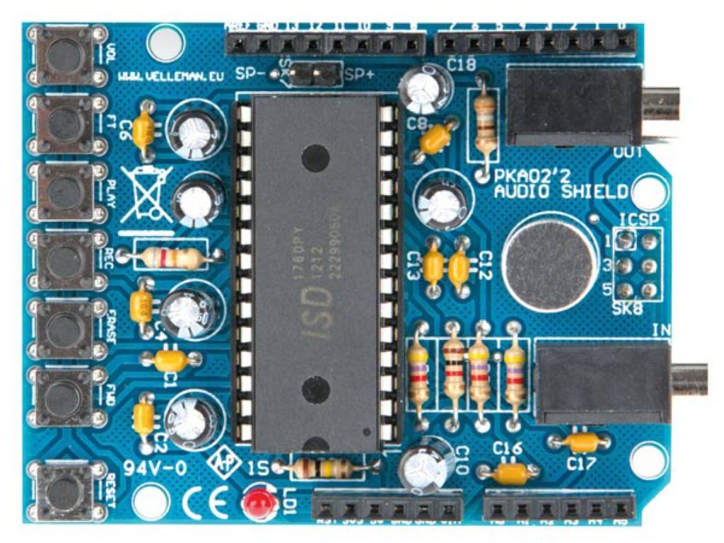 AUDIO-AUFNAHME SHIELD FÜR ARDUINO