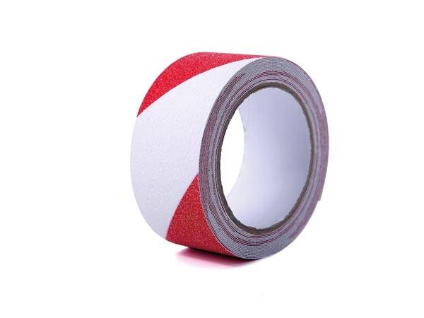 Anti-Rutsch-Band 5cm x 5m - Rot/Weiß