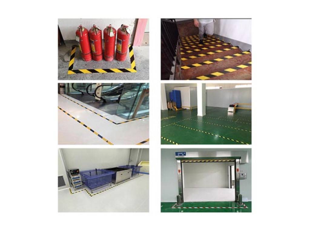 PVC-Markierungsband 5cm x 33m - Schwarz/Gelb