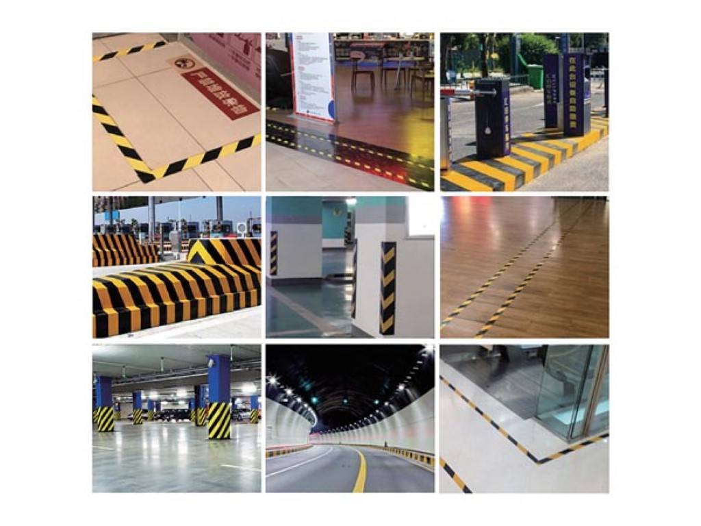 Reflektierendes Band 5cm x 10m - Schwarz/Gelb