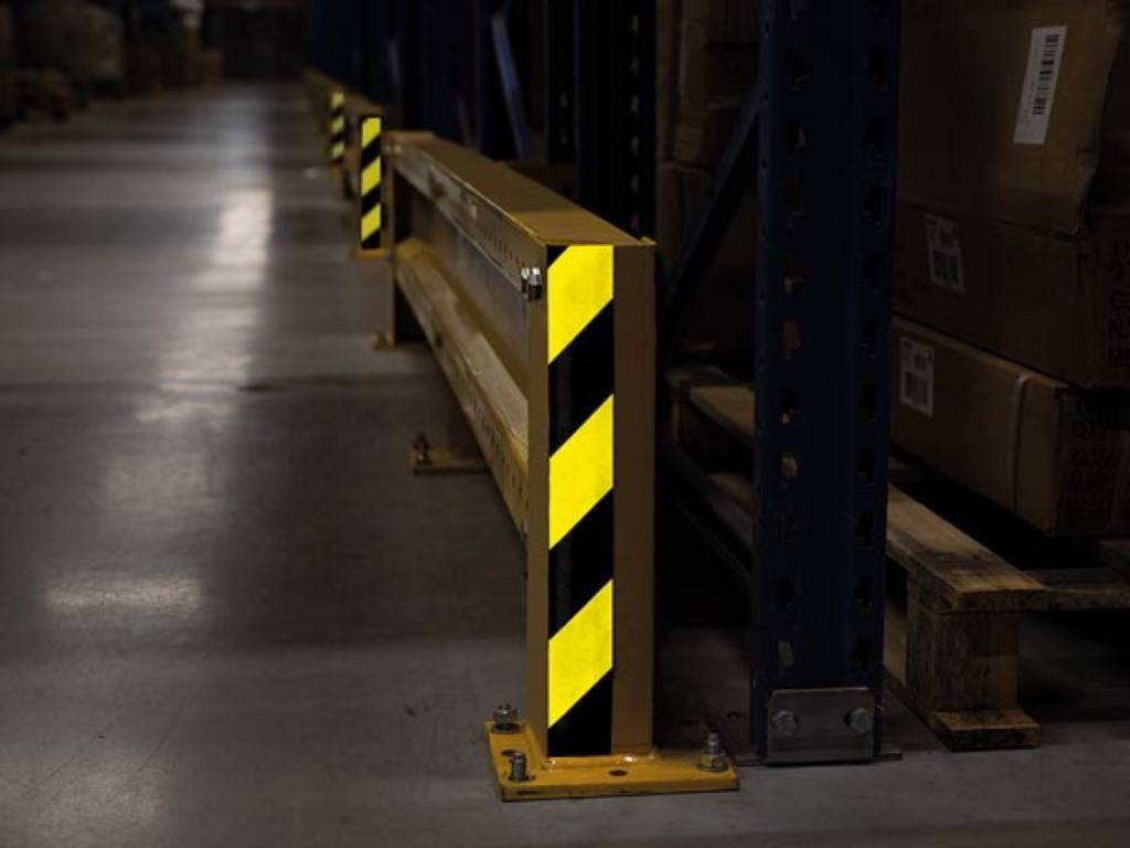 Reflektierendes Band 5cm x 10m - Schwarz/Gelb