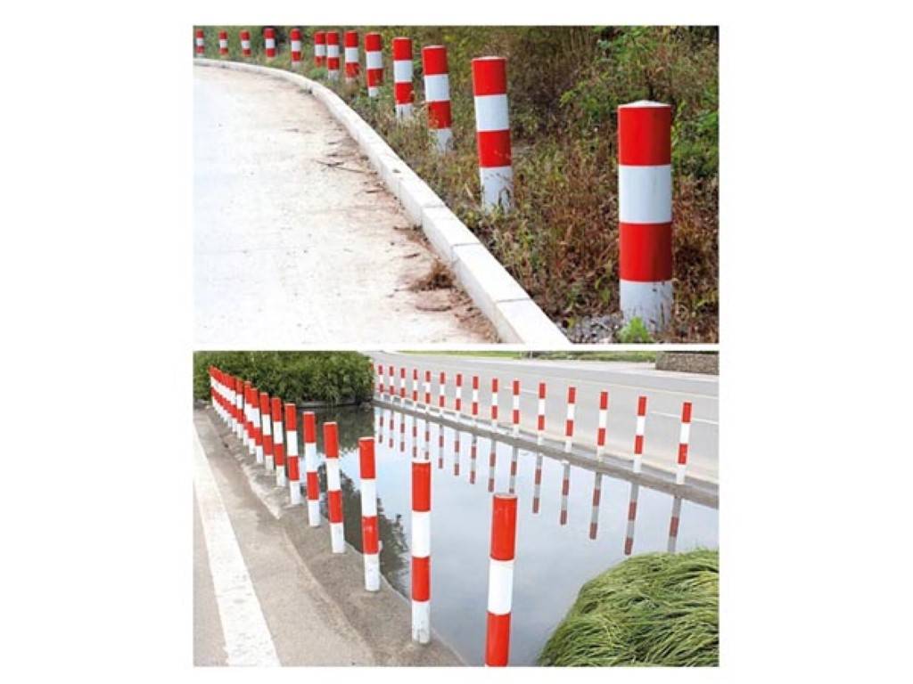 Reflektierendes Band 5cm x 10m - Rot/Weiß