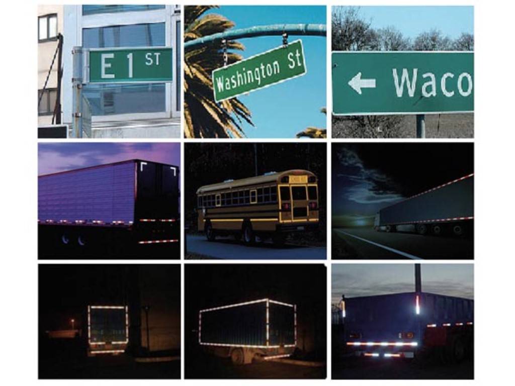 Reflektierendes Wabenband 5cm x 5m - Rot/Weiß