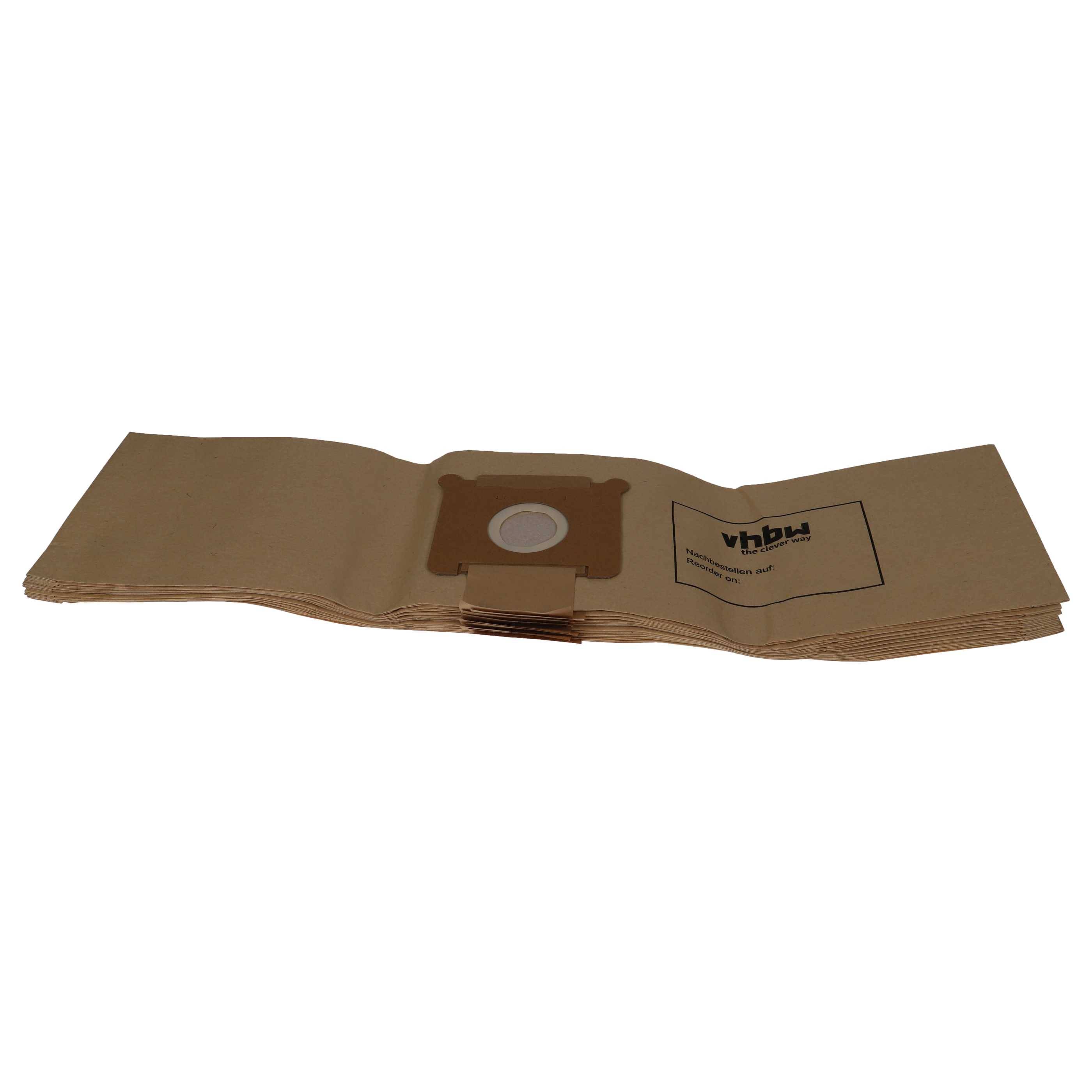 vhbw 50x Staubbeutel Ersatz für Nilco 2601805, 2204805, 3270805, 3288810 für Staubsauger - 28cm x 19,5cm Sandfarben