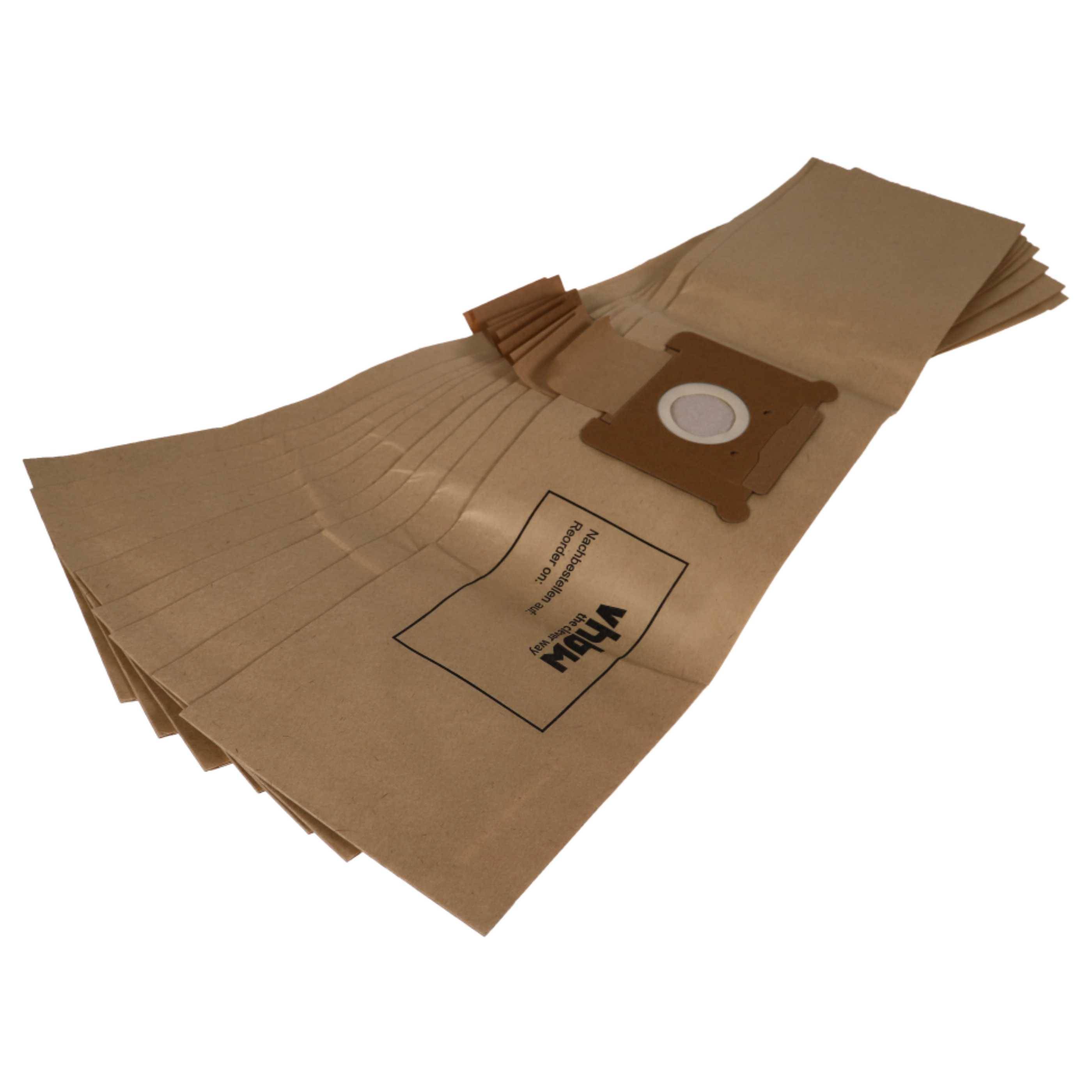 vhbw 50x Staubbeutel Ersatz für Nilco 2601805, 2204805, 3270805, 3288810 für Staubsauger - 28cm x 19,5cm Sandfarben