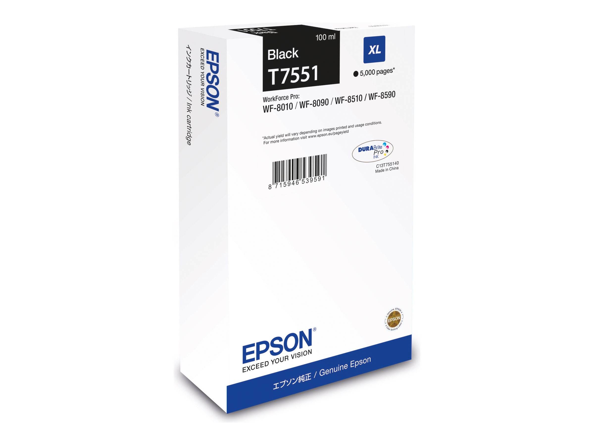 Epson T7551 - 100 ml - Größe XL - Schwarz - original