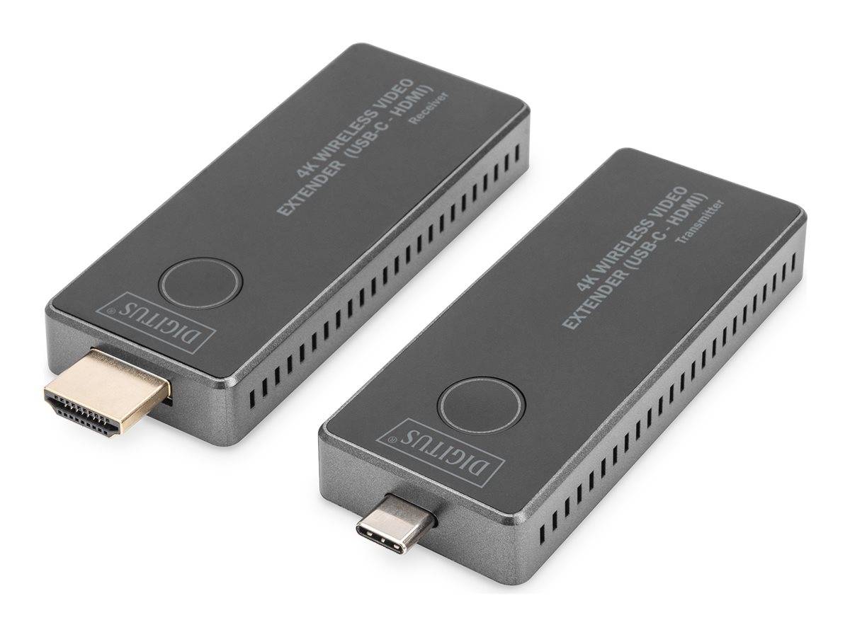 DIGITUS - 4K Wireless Video Extender, 30 m (USB-C - HDMI)