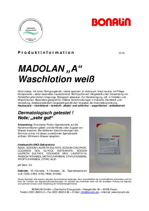 Bonalin Flüssigseife Madolan 0030155l ws