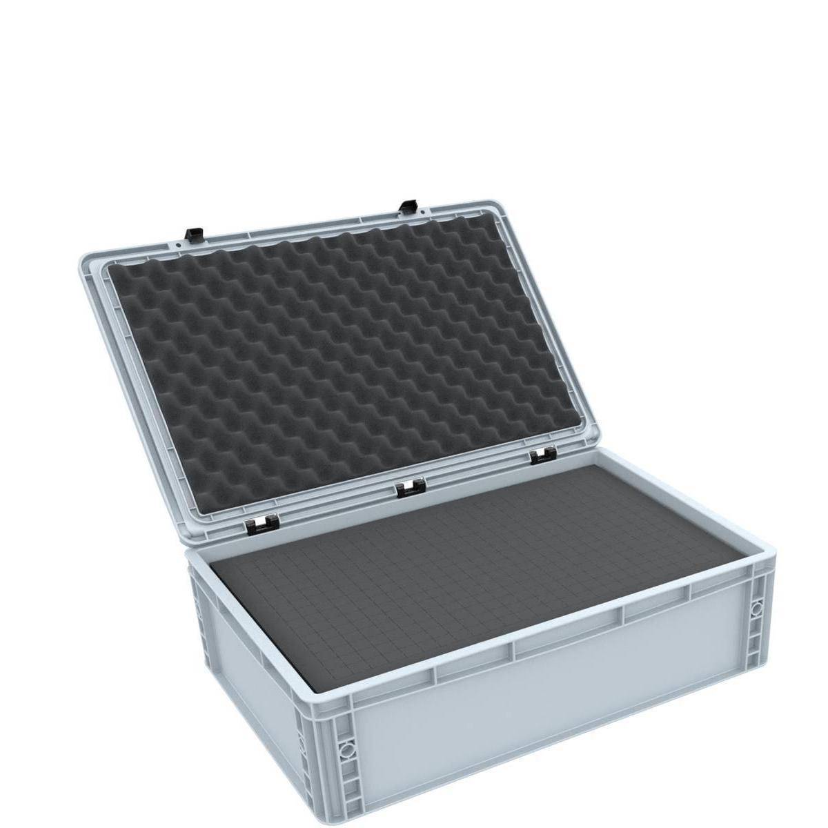 EB14SET - ED 64/17 HG Eurobehälter / Euro Box mit Scharnierdeckel 600 x 400 x 185