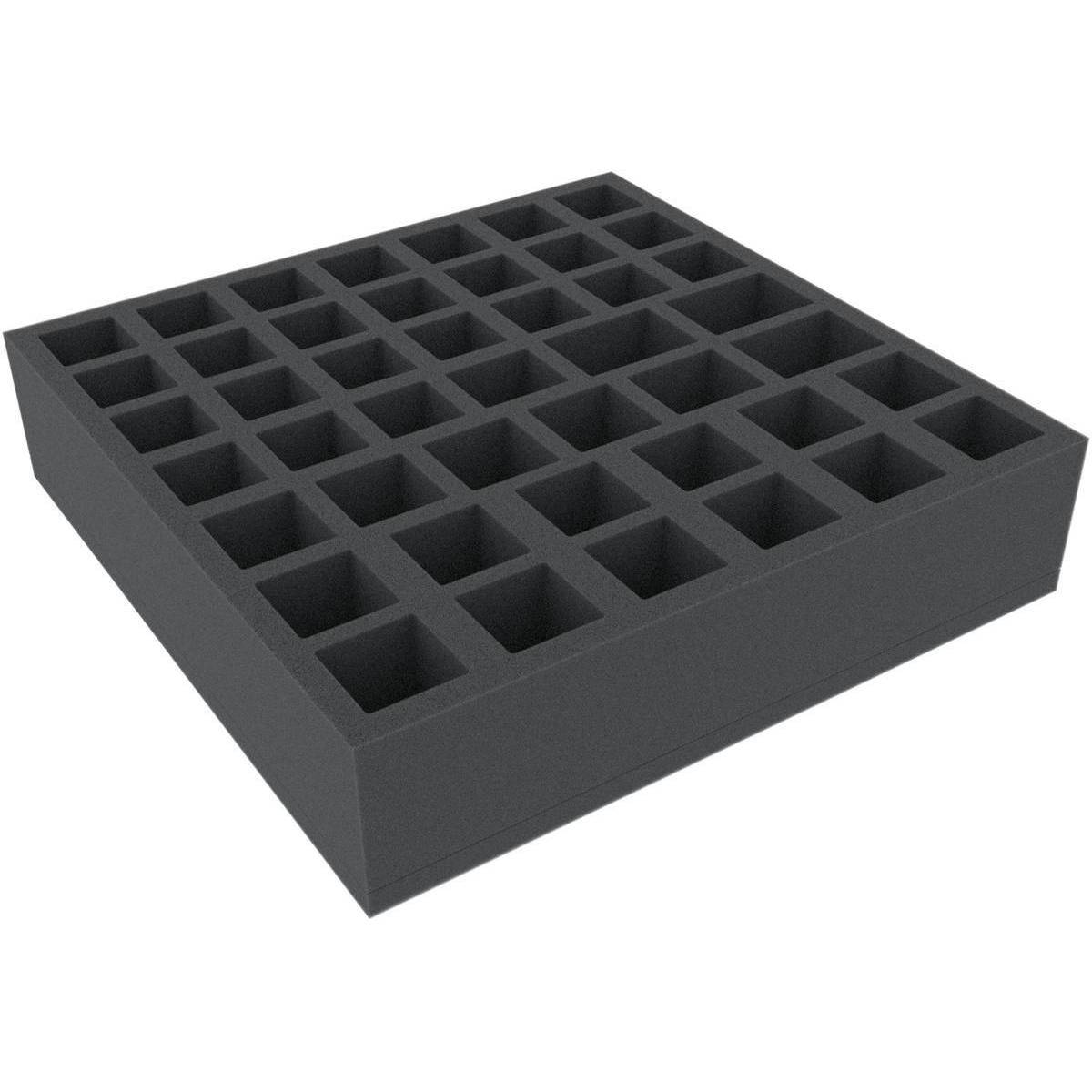 AFMEKR065BO - 285 mm x 285 mm x 65 mm Schaumstoffeinlage für Brettspiele - 45 Fächer