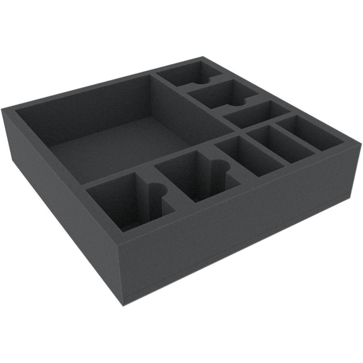 AFMENK070BO - 285 mm x 285 mm x 70 mm Schaumstoffeinlage für Brettspiele - 9 Fächer