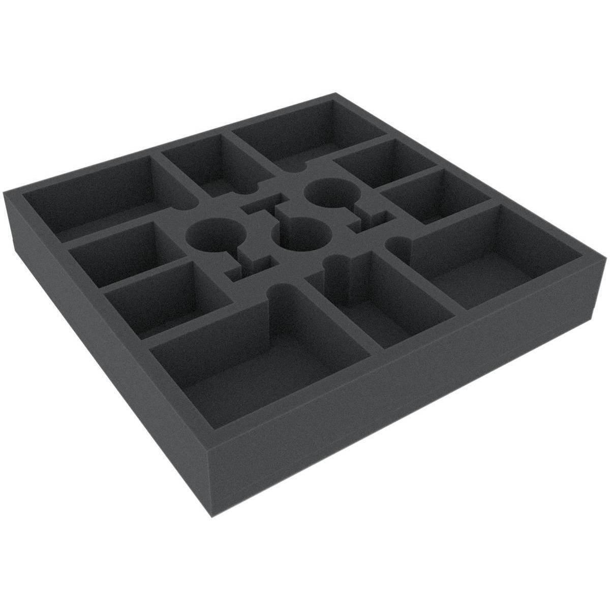 AFEW050BO - 285 mm x 285 mm x 50 mm Schaumstoffeinlage mit 13 Fächern