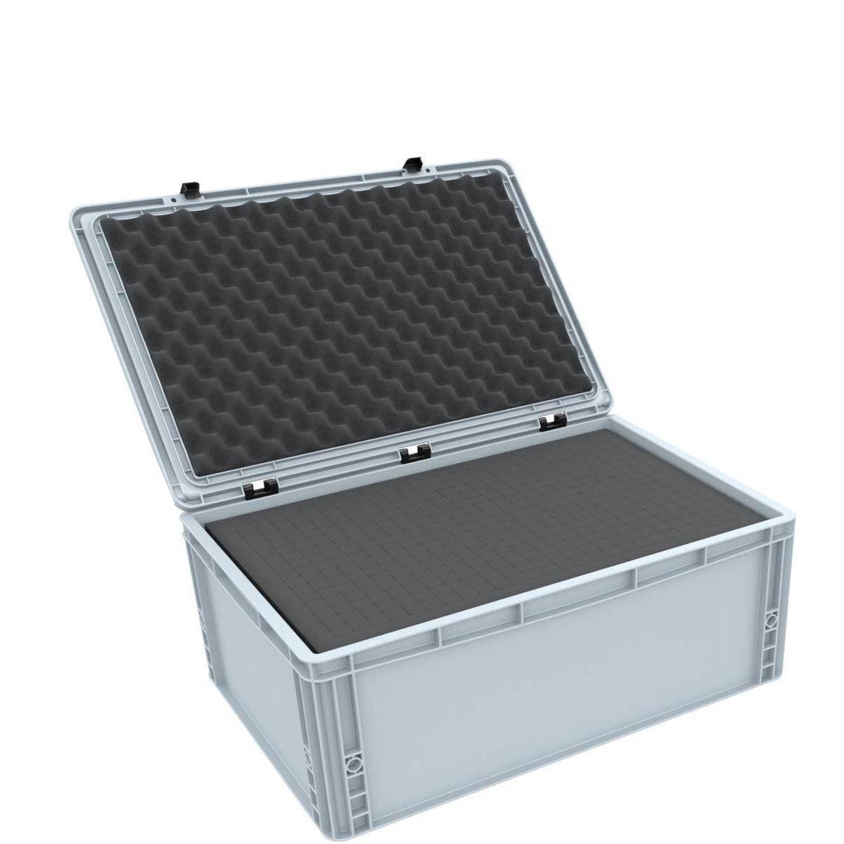 EB15SET - ED 64/22 HG Eurobehälter / Euro Box mit Scharnierdeckel 600 x 400 x 235