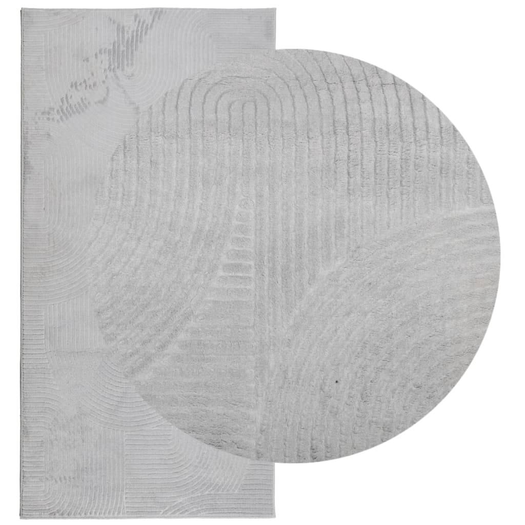 vidaXL Teppich IZA Kurzflor Skandinavischer Look Grau 100x200 cm