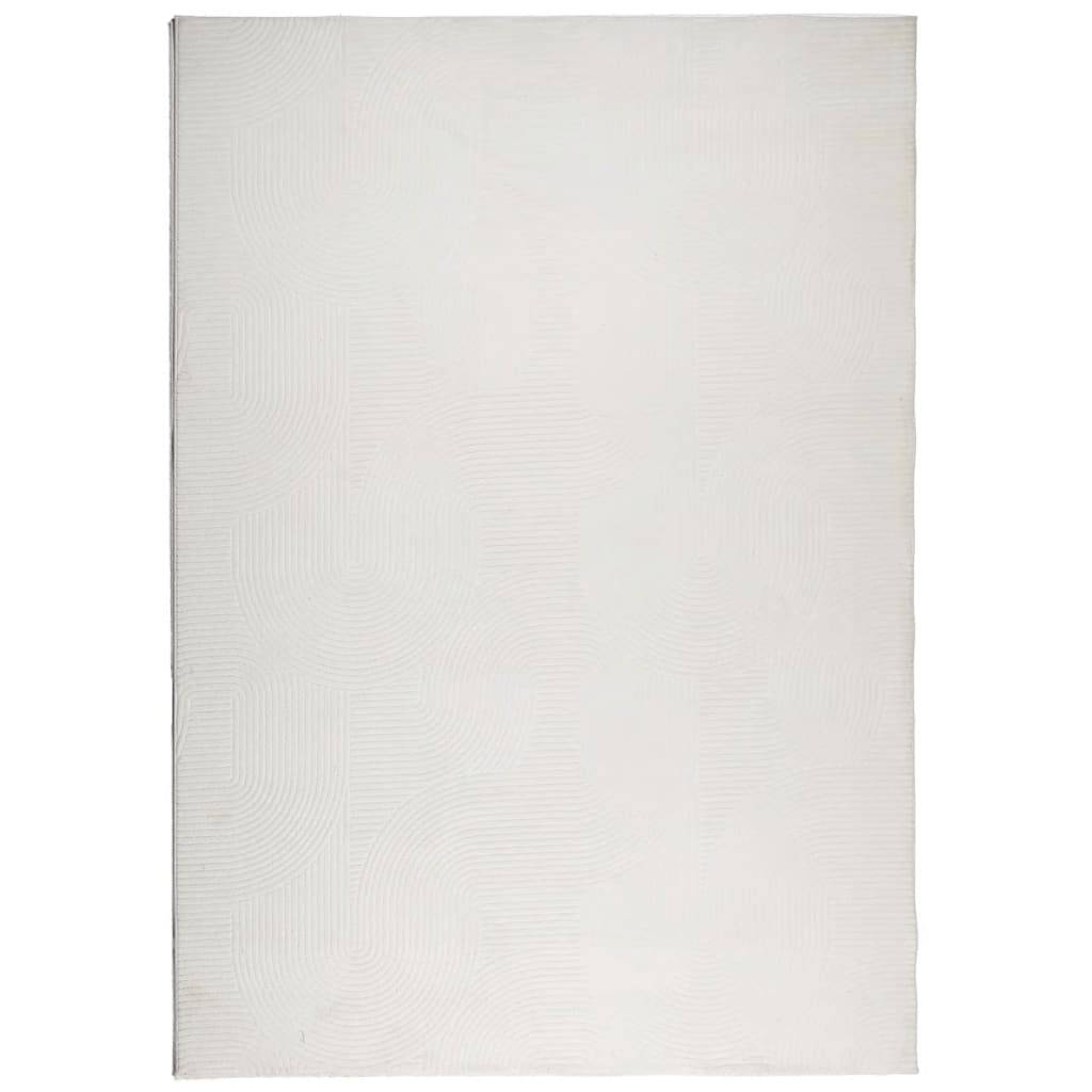 vidaXL Teppich IZA Kurzflor Skandinavischer Look Creme 160x230 cm