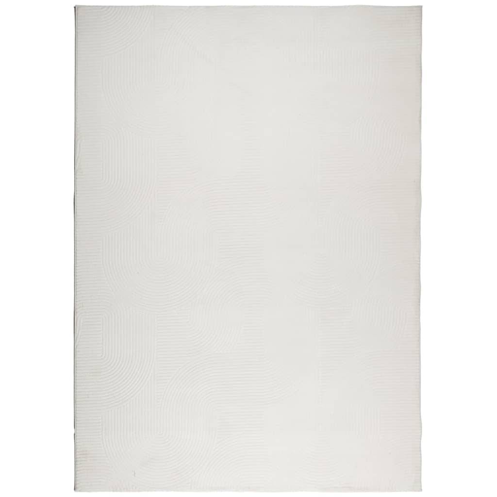 vidaXL Teppich IZA Kurzflor Skandinavischer Look Creme 240x340 cm