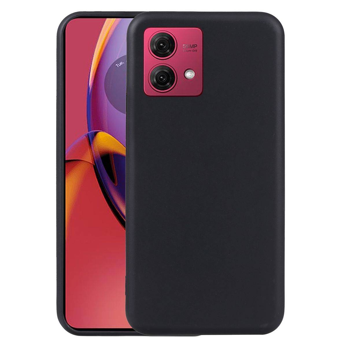 Für Motorola Moto G84 5G Silikon TPU Schutz Handy Hülle dünn Schwarz