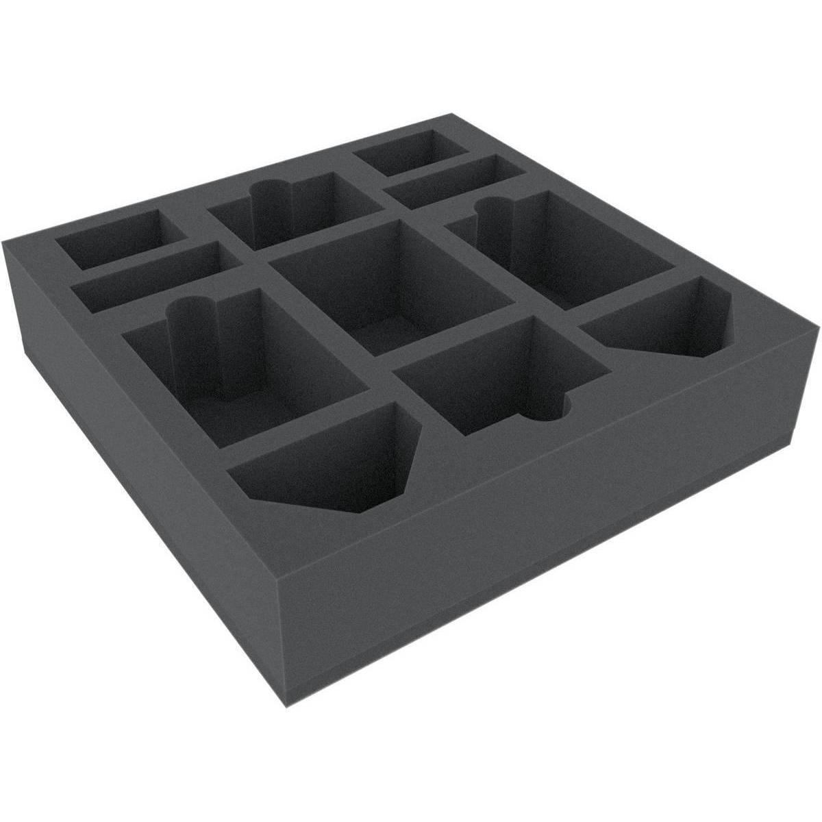 AFHV070BO - 285 mm x 285 mm x 70 mm Schaumstoffeinlage für Brettspiele (11 Fächer)