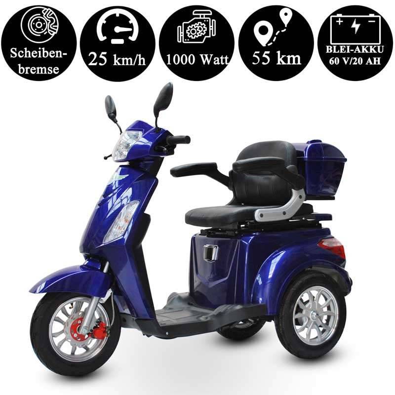 ECO ENGEL 500 Blau Senioren Roller 25 km/h Seniorenmobil