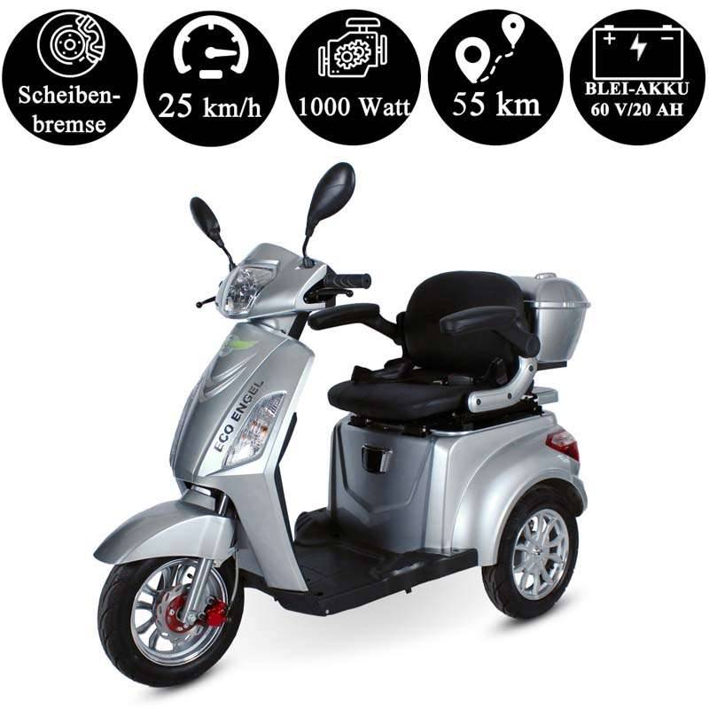 ECO ENGEL 500 Silber Senioren Roller 25 km/h Seniorenmobil
