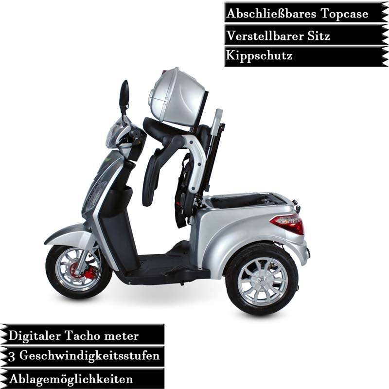 ECO ENGEL 500 Silber Senioren Roller 25 km/h Seniorenmobil