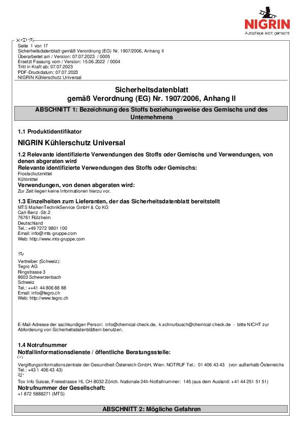 Kühler-Schutz Univ.1l Flasche NIGRIN