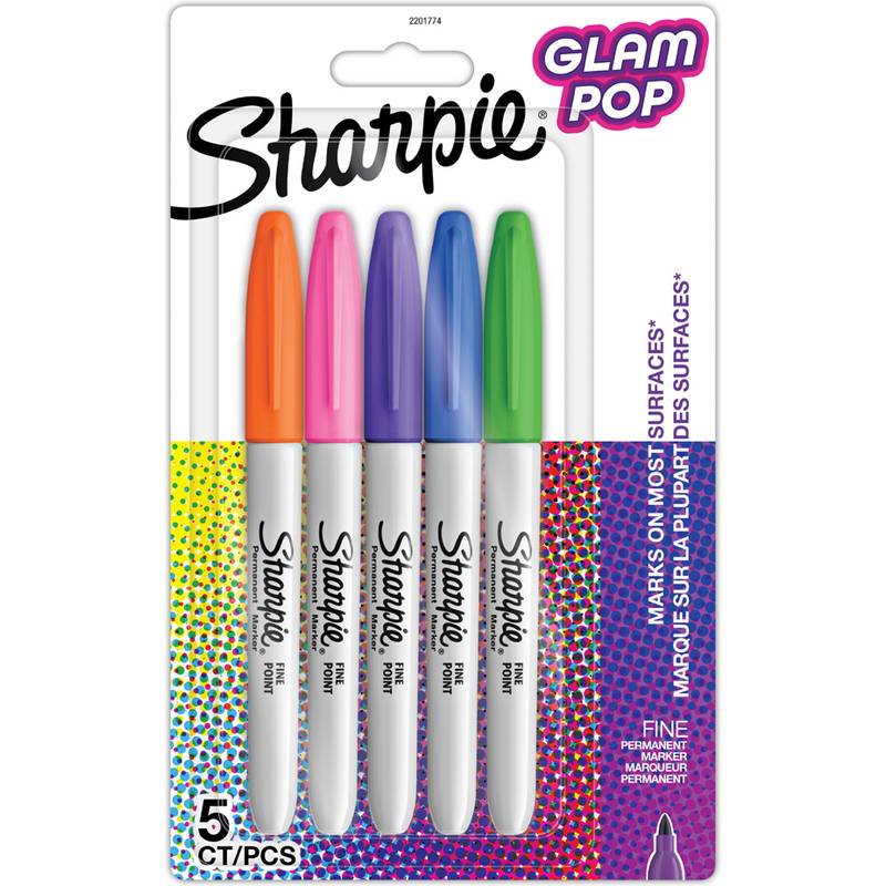 Sharpie Permanent-Marker FINE "Glam Pop", 5er Blister