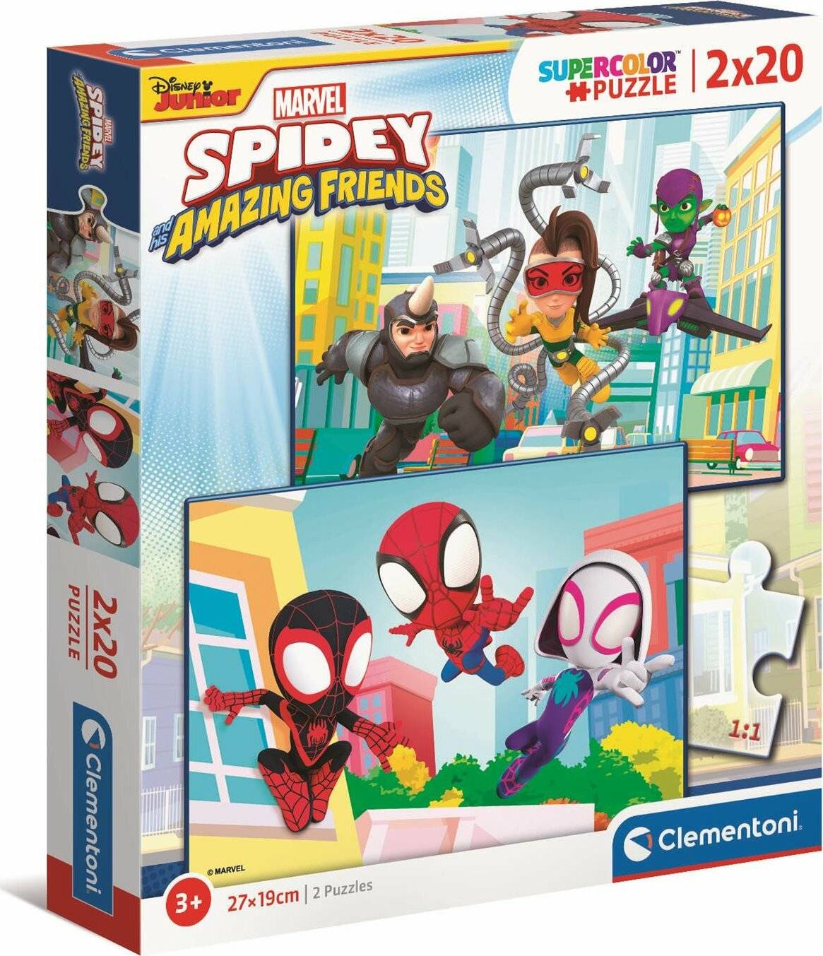 CLEMENTONI Puzzle Spidey und seine erstaunlichen Freunde 2x20 Teile