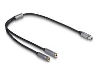 Delock - Adapter USB-C auf Klinkenstecker - 24 pin USB-C männlich zu 3,5-mm-Klinkenstecker weiblich