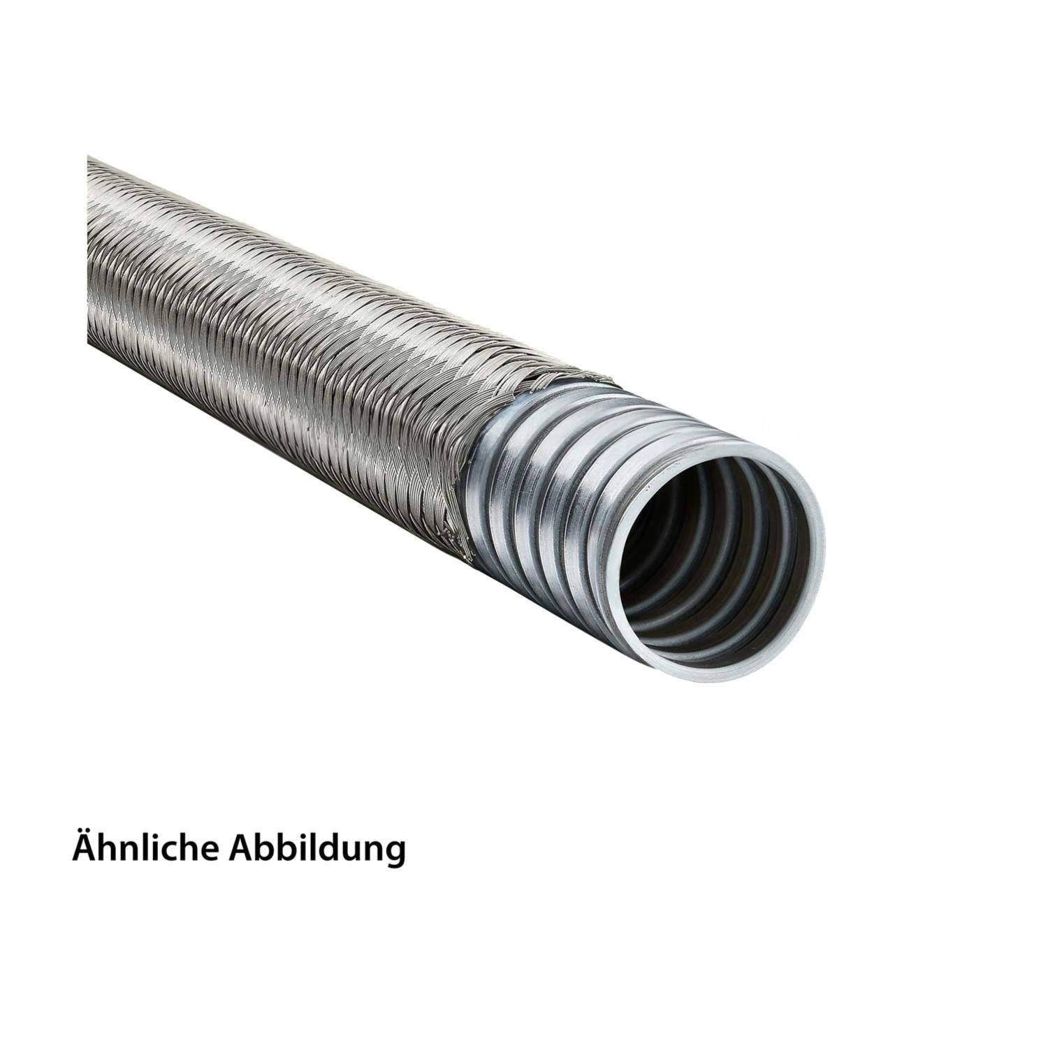 FLEXA SPR-CU-AS Metallschutzschlauch mit CU-Umflechtung AD 45,0mm, ID 38,0mm eingehaktes Profil, Mindestbiegeradius