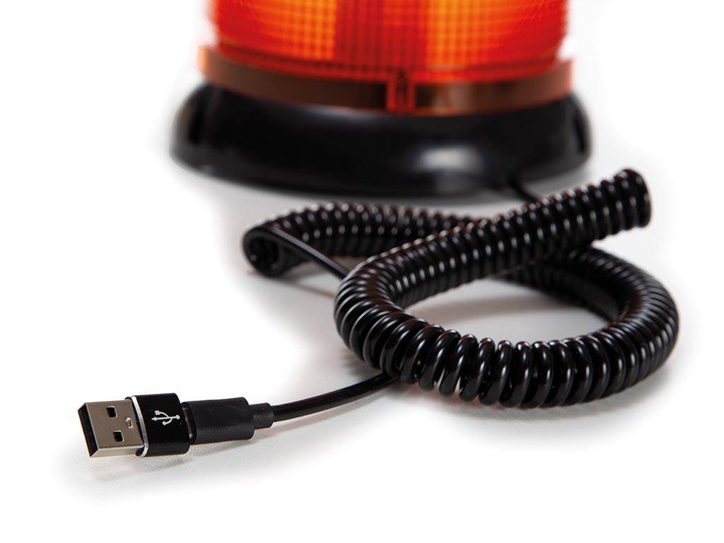 Perel LED-Blinklicht mit USB-Anschluss Orange