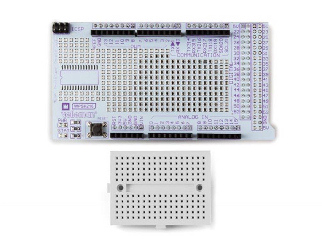 PROTOSHIELD PROTOTYPING BOARD MIT MINI-STECKPLATINE FÜR ARDUINO® MEGA