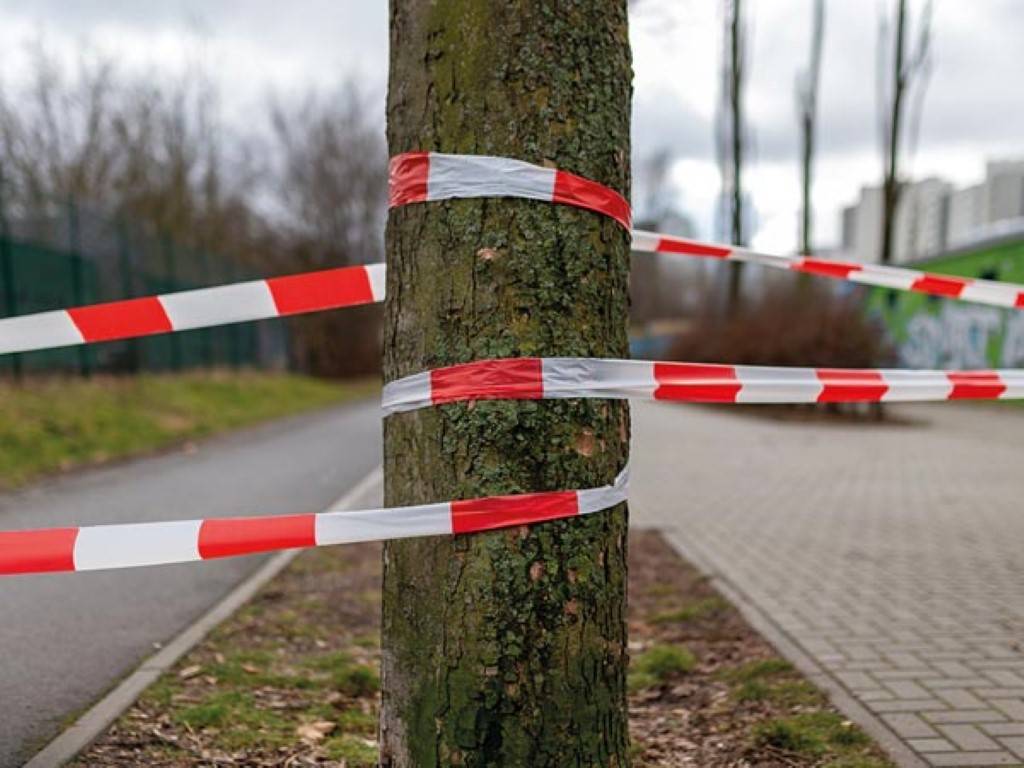 Rot/weiß Sicherheitsband - 500 m - Rolle