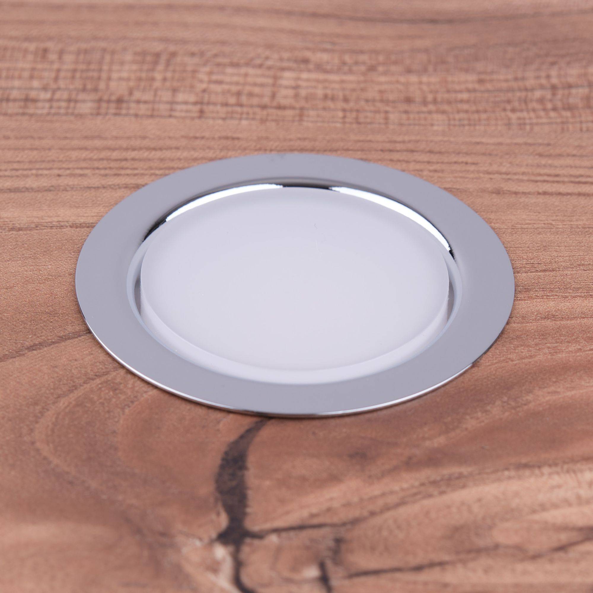 kalb | LED Einbauspot Unterbauspot Einbaustrahler für Möbel, Metall-chrom mit ABS, 2W