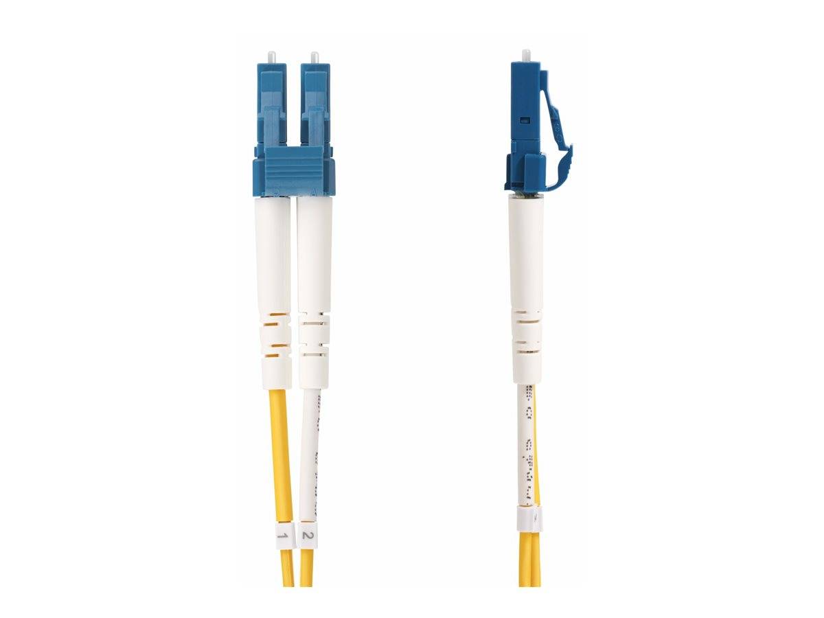 StarTech.com 3m (10ft) LC to SC (UPC) OS2 Single Mode Duplex Fiber Optic Cable, 9/125µm, Laser Optimized, 10G, Bend Inse