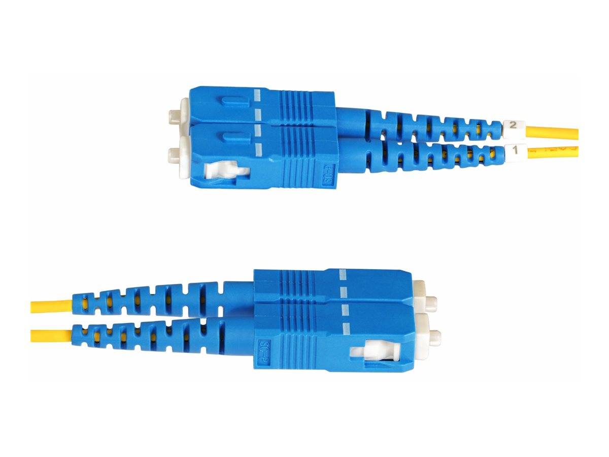 StarTech.com 2m (6ft) LC to SC (UPC) OS2 Single Mode Duplex Fiber Optic Cable, 9/125µm, Laser Optimized, 10G, Bend Insen