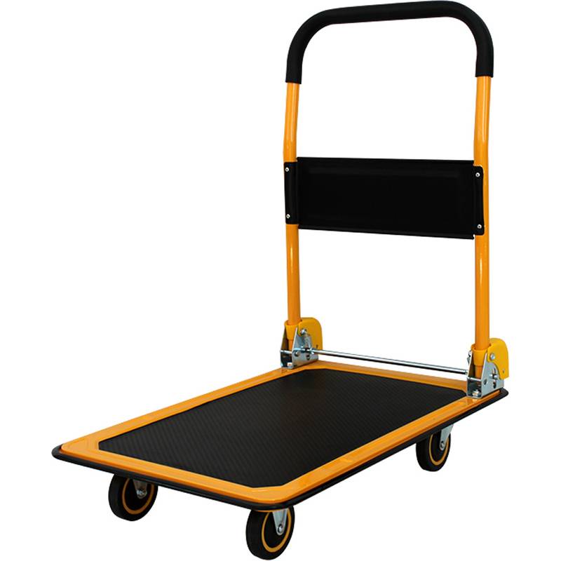 pavo Stahl-Plattformwagen, Tragkraft: 300 kg, schwarz/orange