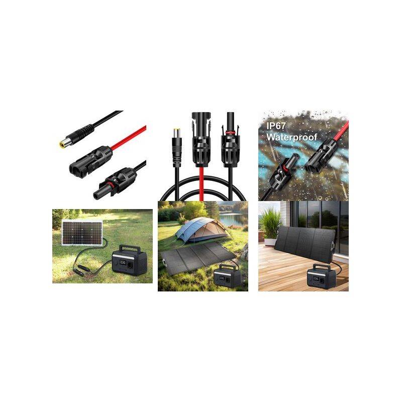 LogiLink Solar-Adapterkabel, schwarz/rot, 1,8 m