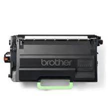 Brother-Druckertonerkassette auf weißem Hintergrund, schwarz mit grünem Griff und sichtbarem „Brother