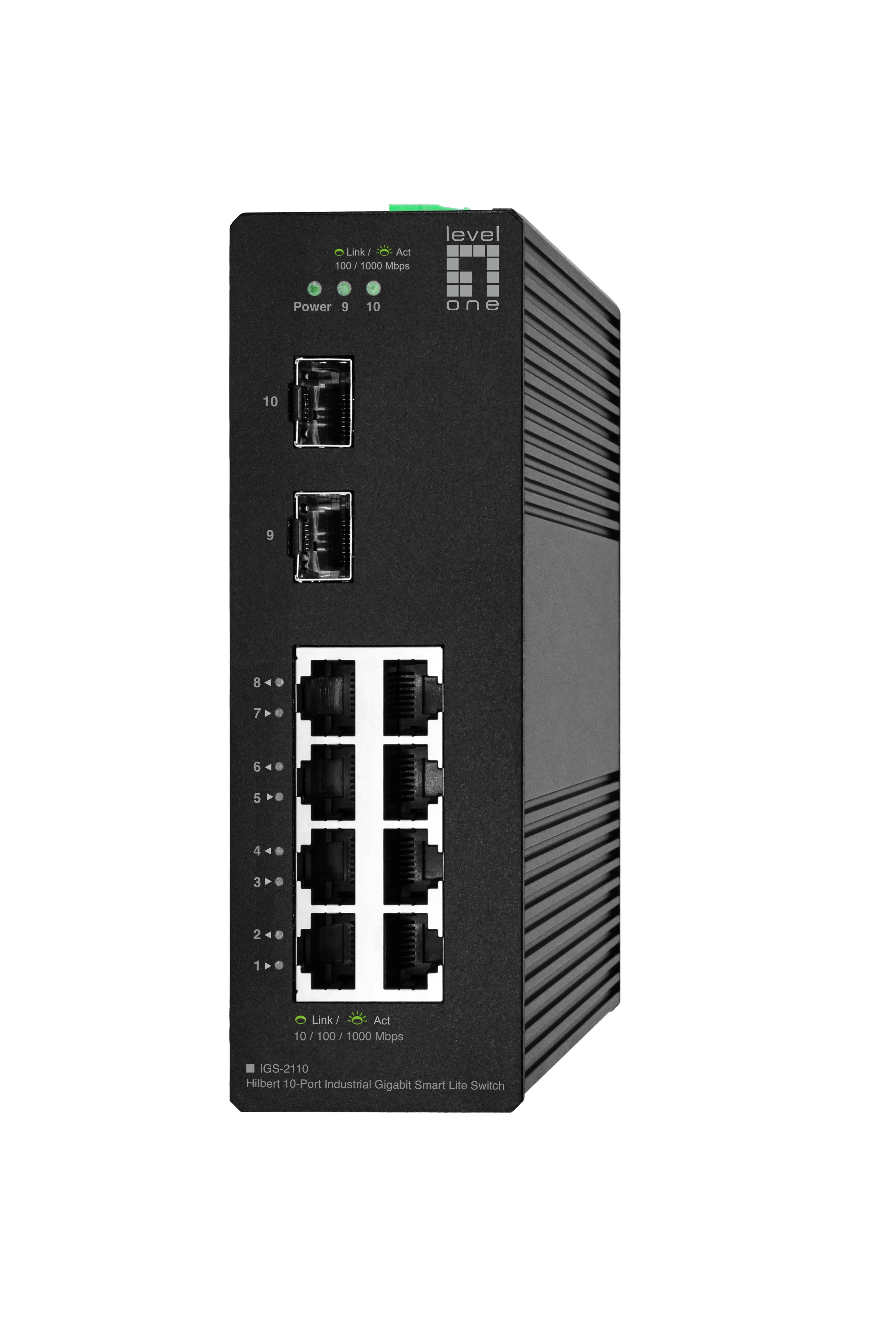 LevelOne Industr.Switch 8xGE/2xSFP/IP30 Hilbert SL