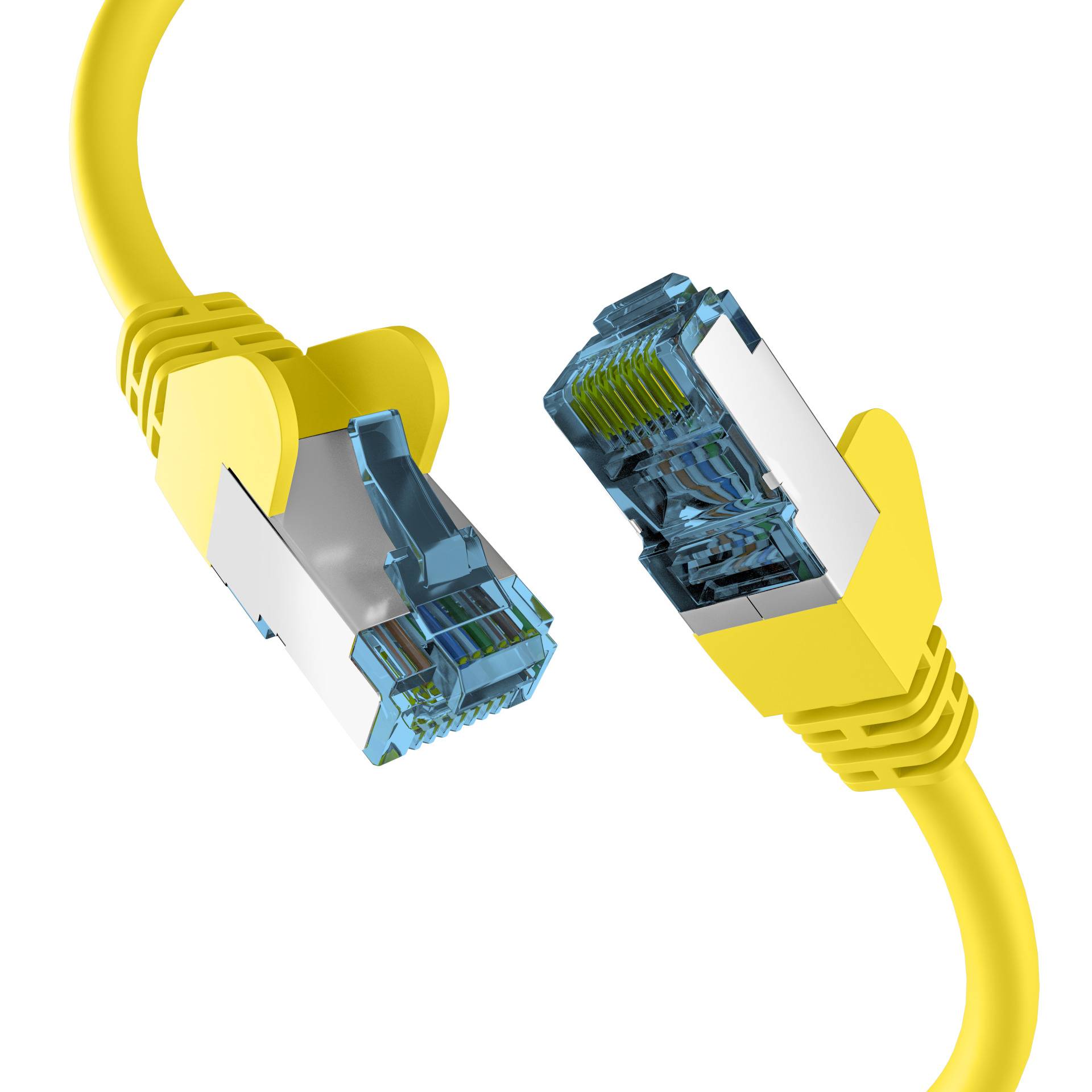 EFB RJ45 PATCHKABEL mit CAT7 ROHKABEL GELB 0.15m Multimedia-Technik Cat7 Kabel