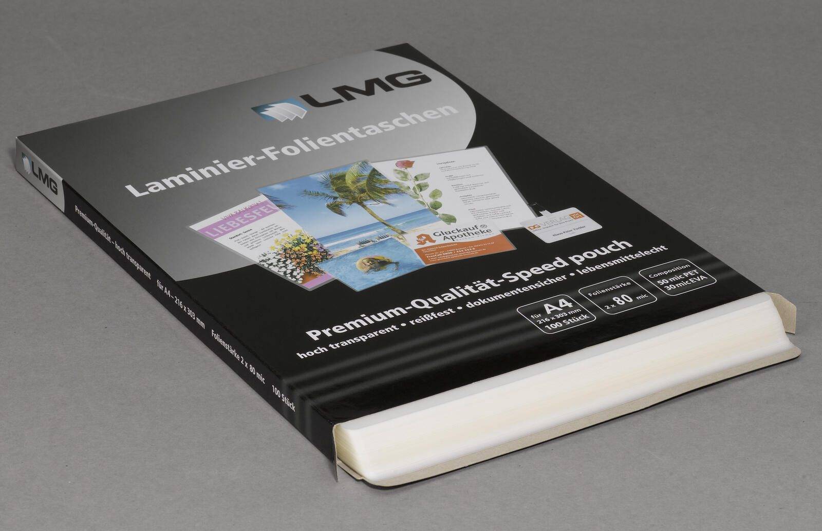 LMG Signaltechnologie 100 LMG Laminierfolien glänzend für A4