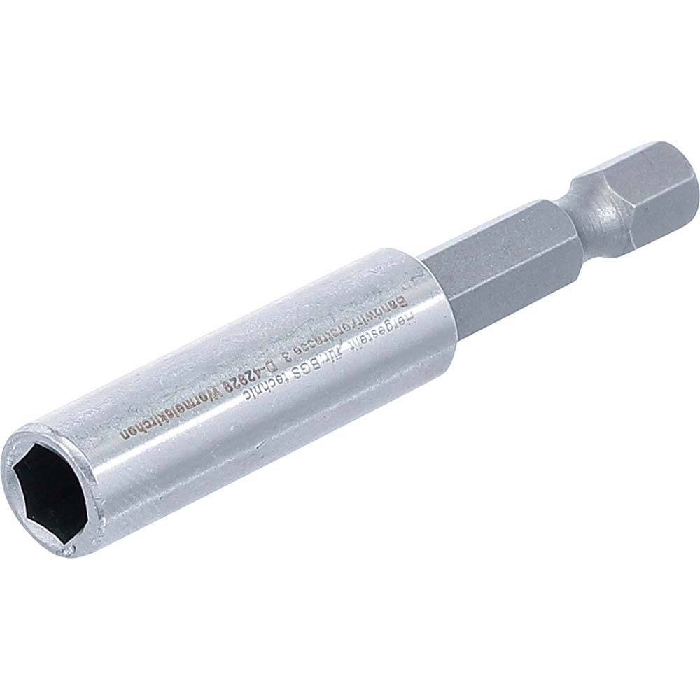 Magnethalter "BGS" für 1/4" Bits - extra stark - 60 mm - auf attraktiver Blisterkarte deutsch/englisch/spanisch