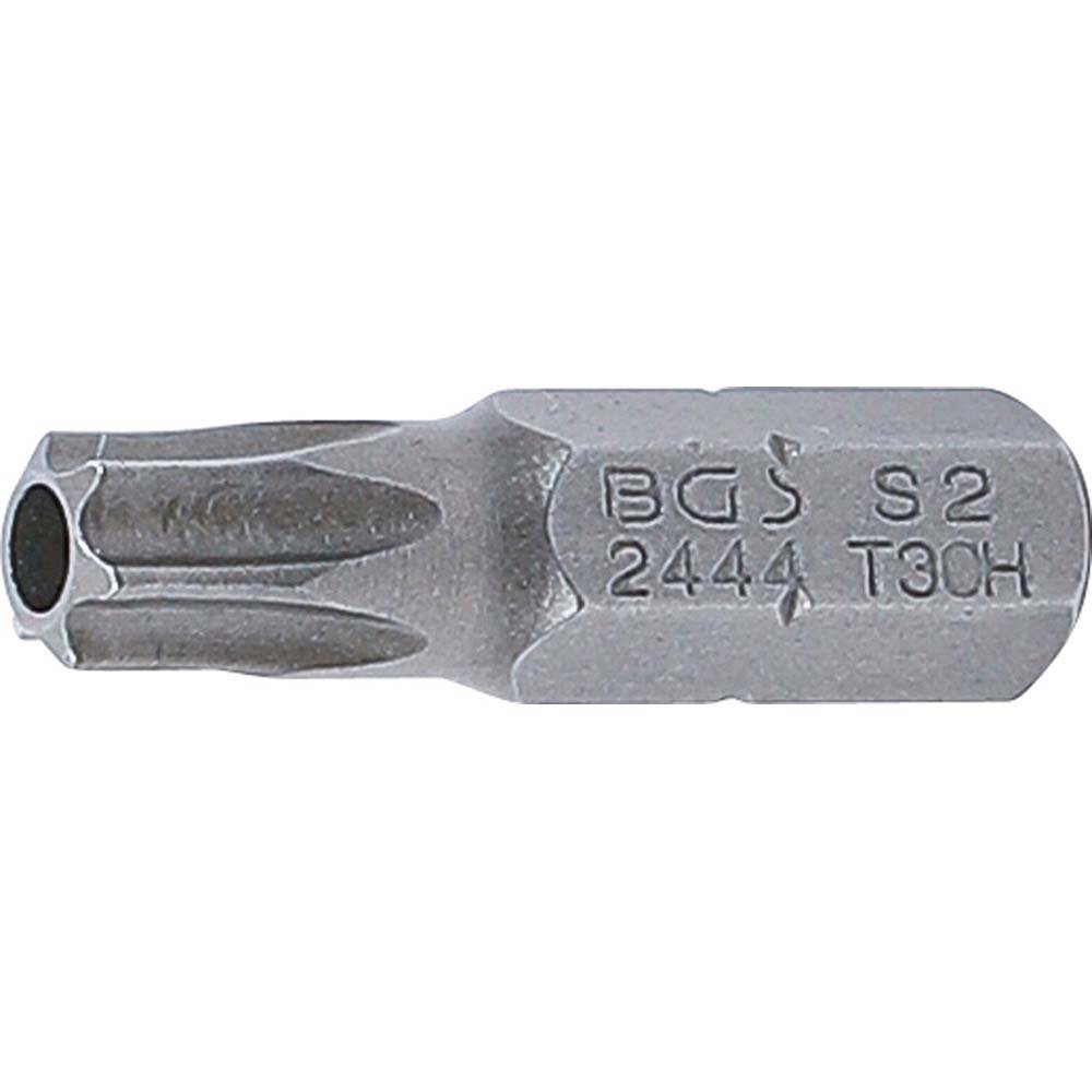 Bit T-Star - mit Bohrung - 1/4" - 25 mm - Chrom-Vanadium-Stahl - T-Star T 30