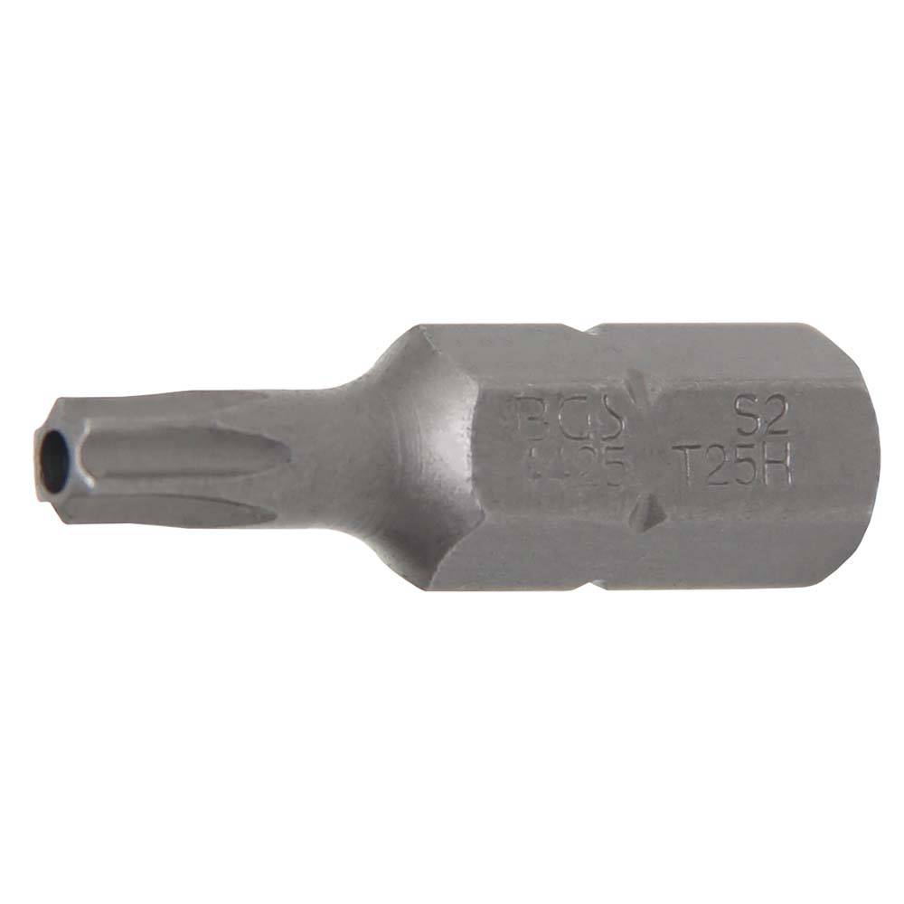 Bit T-Profil - mit Bohrung - 30 mm lang - 5/16" - Chrom-Vanadium-Stahl - T-Profil T-25